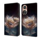 For Honor 50 Crystal Painted Leather Phone case(Peony) - 1