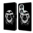 For Honor 90 Crystal Painted Leather Phone case(Skull) - 1