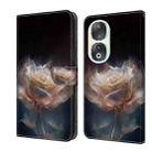 For Honor 90 Crystal Painted Leather Phone case(Peony) - 1