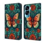 For Honor 90 Lite Crystal Painted Leather Phone case(Flower Butterfly) - 1