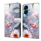 For Honor 90 Lite Crystal Painted Leather Phone case(Koi) - 1