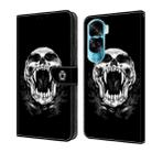 For Honor 90 Lite Crystal Painted Leather Phone case(Skull) - 1