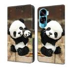 For Honor 90 Lite Crystal Painted Leather Phone case(Panda) - 1
