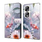 For Honor 90 Pro Crystal Painted Leather Phone case(Koi) - 1