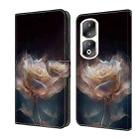 For Honor 90 Pro Crystal Painted Leather Phone case(Peony) - 1