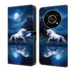 For Honor X9 4G/5G/X30/Magic4 Lite Crystal Painted Leather Phone case(White Horse) - 1