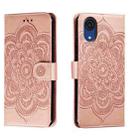 For Samsung Galaxy A03 Core Sun Mandala Embossing Pattern Phone Leather Case(Rose Gold) - 1