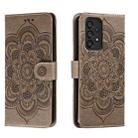 For Samsung Galaxy A53 5G Sun Mandala Embossing Pattern Phone Leather Case(Grey) - 1