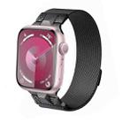 For Apple Watch Series 9 45mm Mecha Style Milanese Metal Watch Band(Titanium Grey) - 1