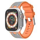 For Apple Watch Ultra 2 49mm Oak Silicone Watch Band(Orange Grey) - 1