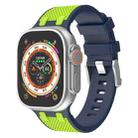 For Apple Watch Ultra 49mm Oak Silicone Watch Band(Blue Lime) - 1