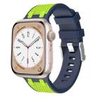 For Apple Watch Series 8 45mm Oak Silicone Watch Band(Blue Lime) - 1