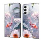 For Samsung Galaxy A14 5G Crystal Painted Leather Phone case(Koi) - 1