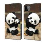 For Samsung Galaxy A22 5G Crystal Painted Leather Phone case(Panda) - 1