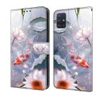 For Samsung Galaxy A31 Crystal Painted Leather Phone case(Koi) - 1