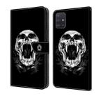 For Samsung Galaxy A31 Crystal Painted Leather Phone case(Skull) - 1