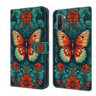 For Samsung Galaxy A32 4G Crystal Painted Leather Phone case(Flower Butterfly) - 1