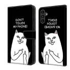 For Samsung Galaxy A35 5G Crystal Painted Leather Phone case(Dont Touch My Phone) - 1