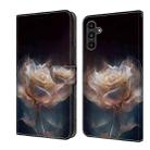 For Samsung Galaxy A35 5G Crystal Painted Leather Phone case(Peony) - 1