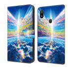 For Samsung Galaxy A40 Crystal Painted Leather Phone case(Colorful Sky) - 1