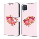 For Samsung Galaxy A42 5G/M42 5G Crystal Painted Leather Phone case(Love Peach) - 1