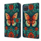 For Samsung Galaxy A42 5G/M42 5G Crystal Painted Leather Phone case(Flower Butterfly) - 1