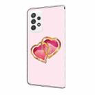 For Samsung Galaxy M33 5G Crystal Painted Leather Phone case(Love Peach) - 3