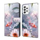 For Samsung Galaxy M33 5G Crystal Painted Leather Phone case(Koi) - 1