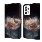 For Samsung Galaxy M33 5G Crystal Painted Leather Phone case(Peony) - 1