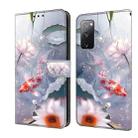 For Samsung Galaxy S20 FE 4G/5G Crystal Painted Leather Phone case(Koi) - 1