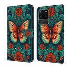 For Samsung Galaxy S20 Ultra Crystal Painted Leather Phone case(Flower Butterfly) - 1