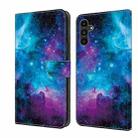 For Samsung Galaxy S22 5G Crystal Painted Leather Phone case(Starry Sky) - 1