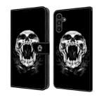 For Samsung Galaxy S22+ 5G Crystal Painted Leather Phone case(Skull) - 1