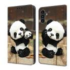 For Samsung Galaxy S22+ 5G Crystal Painted Leather Phone case(Panda) - 1