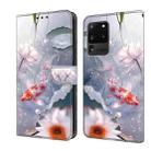 For Samsung Galaxy Note20 Ultra 5G Crystal Painted Leather Phone case(Koi) - 1
