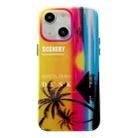 For iPhone 14 Coconut Dual-side Laminating Laser Frosted Phone Case(Yellow) - 1