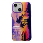 For iPhone 13 Coconut Dual-side Laminating Laser Frosted Phone Case(Purple) - 1