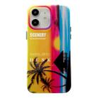 For iPhone 12 Coconut Dual-side Laminating Laser Frosted Phone Case(Yellow) - 1