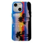 For iPhone 15 Coconut Dual-side Laminating Laser Frosted Phone Case(Blue) - 1