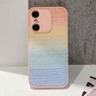 For iPhone X / XS PU Coated PC Hybrid TPU Phone Case(Gradient Pink) - 1