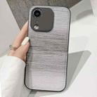 For iPhone XR PU Coated PC Hybrid TPU Phone Case(Gradient Black) - 1