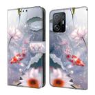 For Xiaomi 11T Pro Crystal Painted Leather Phone case(Koi) - 1