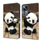 For Xiaomi 12T Pro Crystal Painted Leather Phone case(Panda) - 1