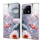 For Xiaomi 13 Pro Crystal Painted Leather Phone case(Koi) - 1