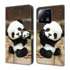 For Xiaomi 13 Pro Crystal Painted Leather Phone case(Panda) - 1