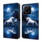 For Xiaomi 13T Pro Crystal Painted Leather Phone case(White Horse) - 1