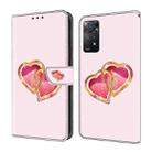 For Xiaomi Redmi Note 11 Global Crystal Painted Leather Phone case(Love Peach) - 1