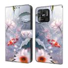 For Xiaomi Redmi 10C Global Crystal Painted Leather Phone case(Koi) - 1