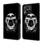For Xiaomi Redmi 10C Global Crystal Painted Leather Phone case(Skull) - 1