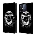 For Xiaomi Redmi 11A/12C Crystal Painted Leather Phone case(Skull) - 1